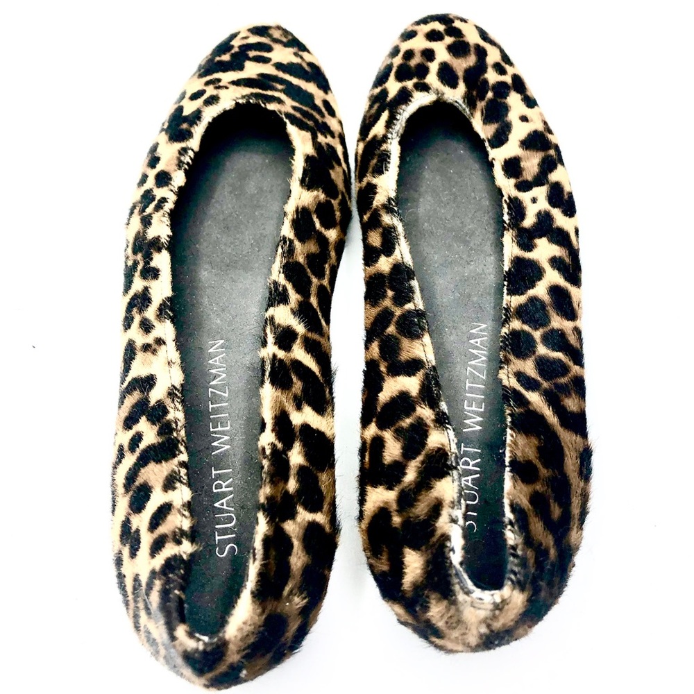 Stuart Weitzman  sz 6 pony/ leopard ballet flats